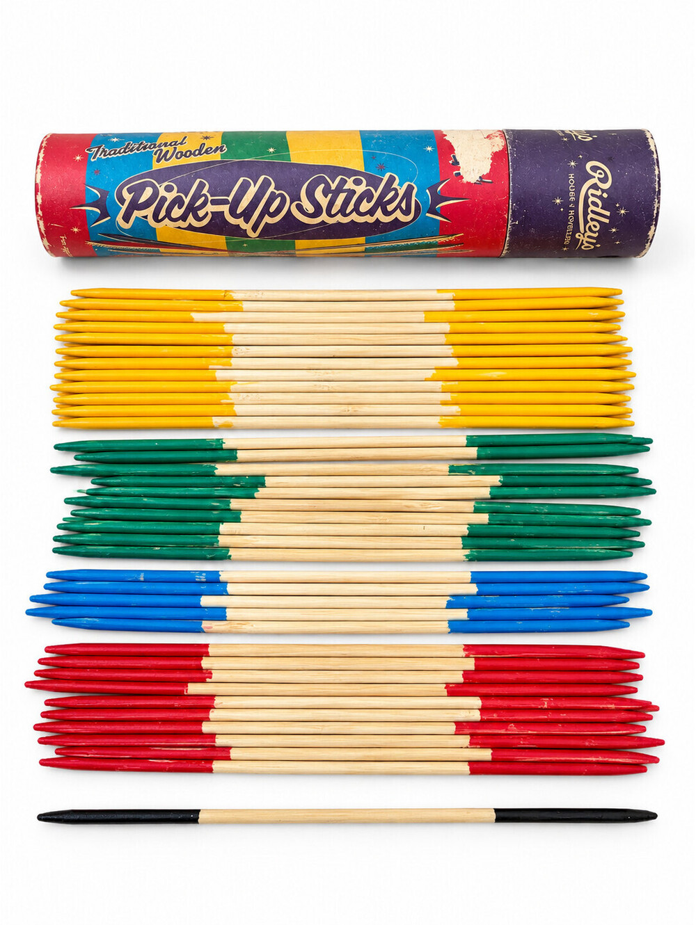 Ridley’s House of Novelties Wooden Pick-Up Sticks Retro Game Tube Vintage Style